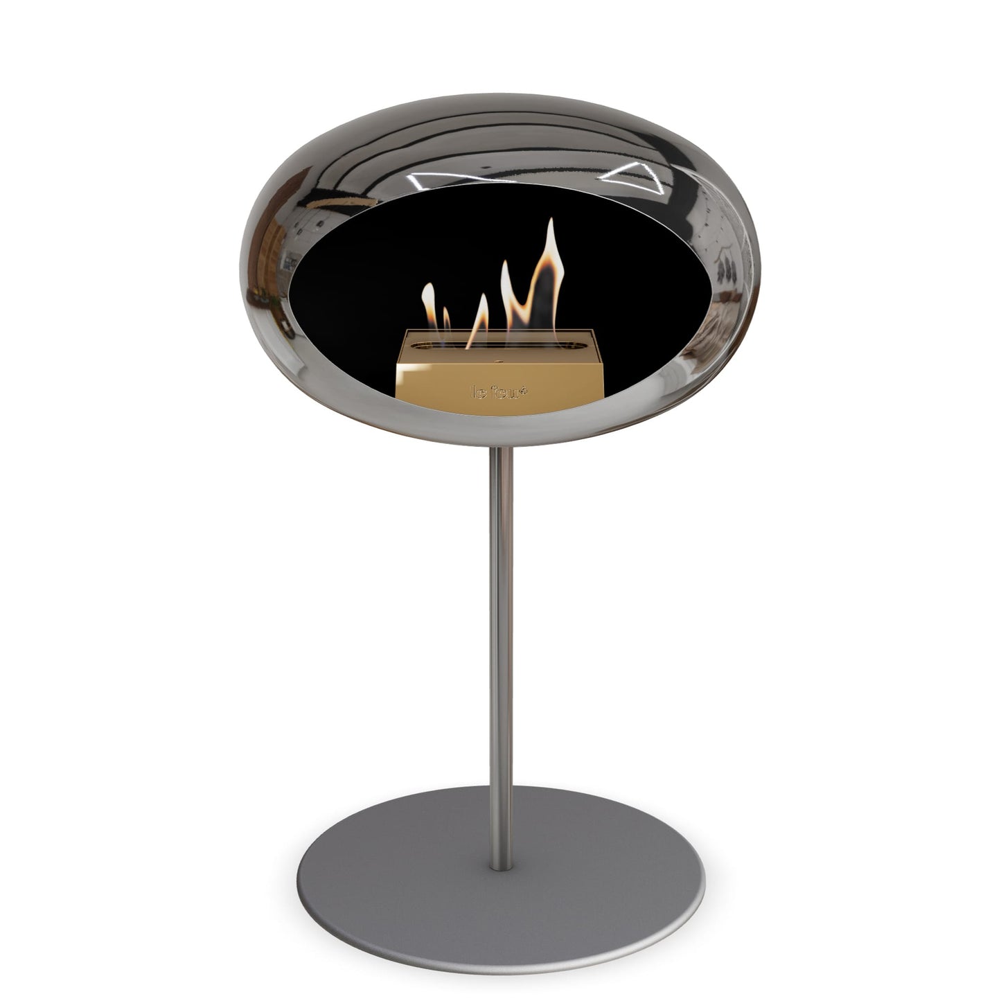 Le Feu Steel Low Dome <br>Chromed Silver