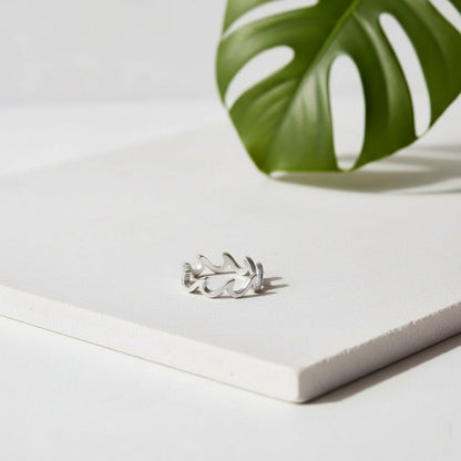 Wave Ring _ Silver Plate