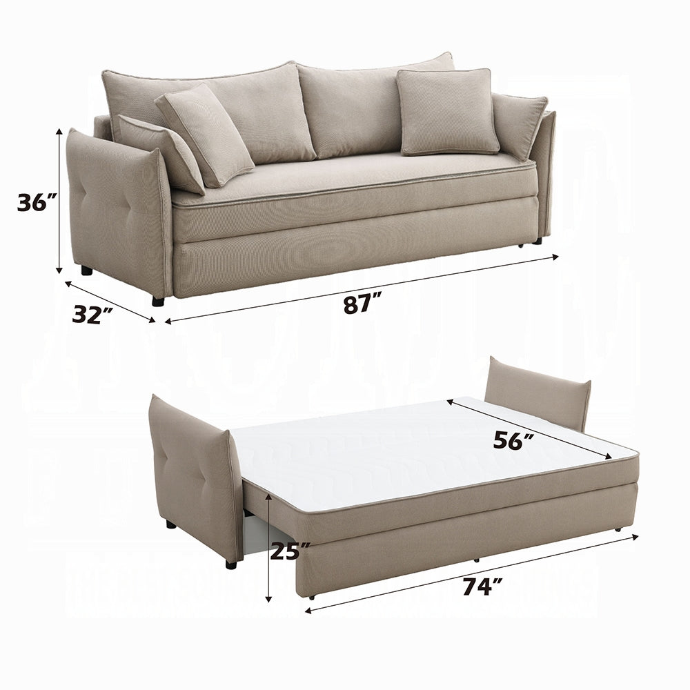 Schlafsofa Cais Condo mit Stauraum – Beige