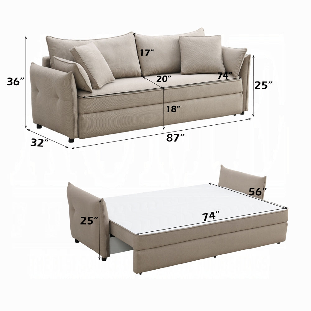 Schlafsofa Cais Condo mit Stauraum – Beige