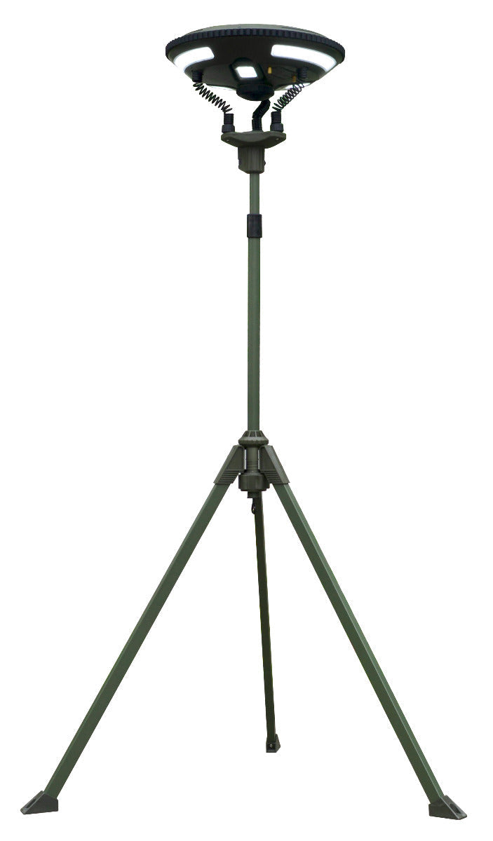 TRU De-LIGHT Singende Musik Solar LED-Leuchte - Leistungsstarker BT-Lautsprecher/Hauptleuchte + 3 abnehmbare Multi-Modus-Leuchten/Stativ + Tragetasche