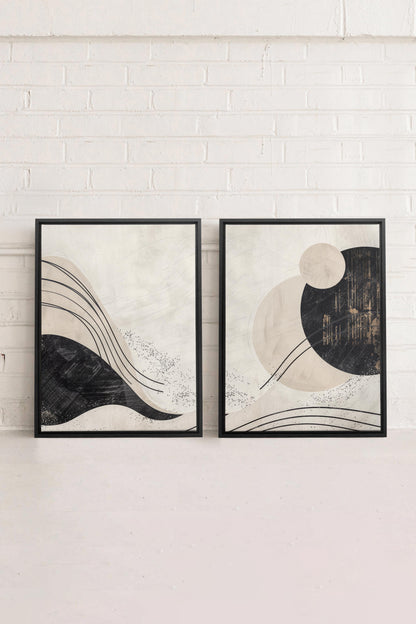 MINIMALIST UNIVERSE DUO (2 Werke auf gespannter Leinwand)
