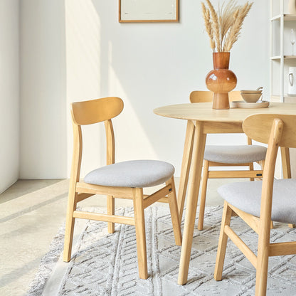 Oslo Round Solid Rubber Wood Dining Table