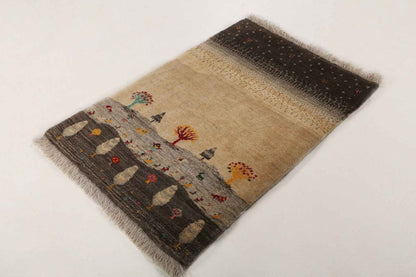 Persian Gabbeh Rug | 2' 9"	x 4'