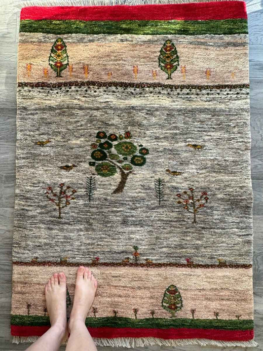 Persian Gabbeh Rug | 2' 9" x 4'