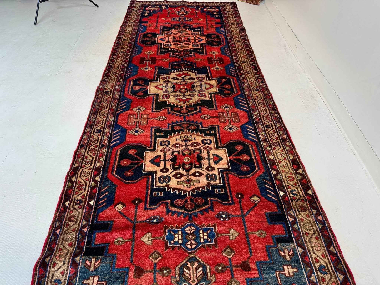 Persian Hamadan Runner Rug | 3' 6” x 9' 8"