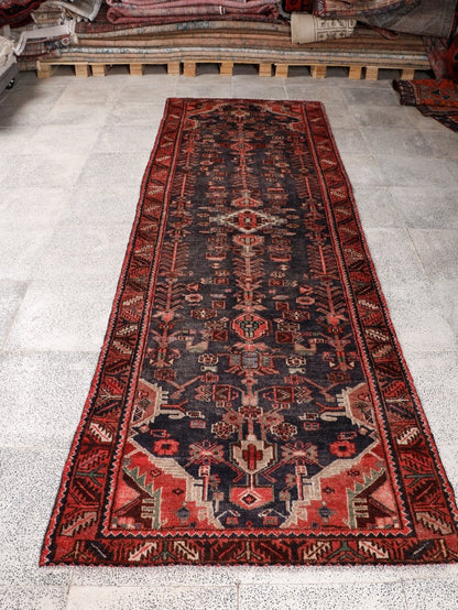 Persischer Hamadan Brückenläufer | 1,04 m x 3,25 m