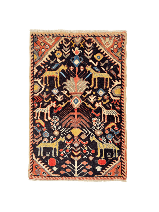 Persian Ilam Rug | 2' 6” x 3' 7"