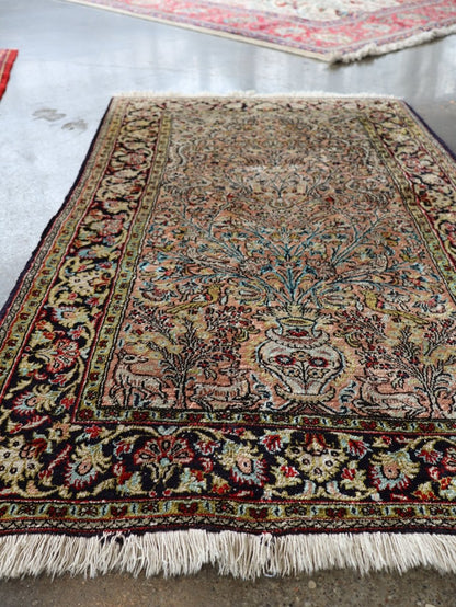 Reserviert - Persischer Qum Teppich aus reiner Seide | 80 x 130 cm