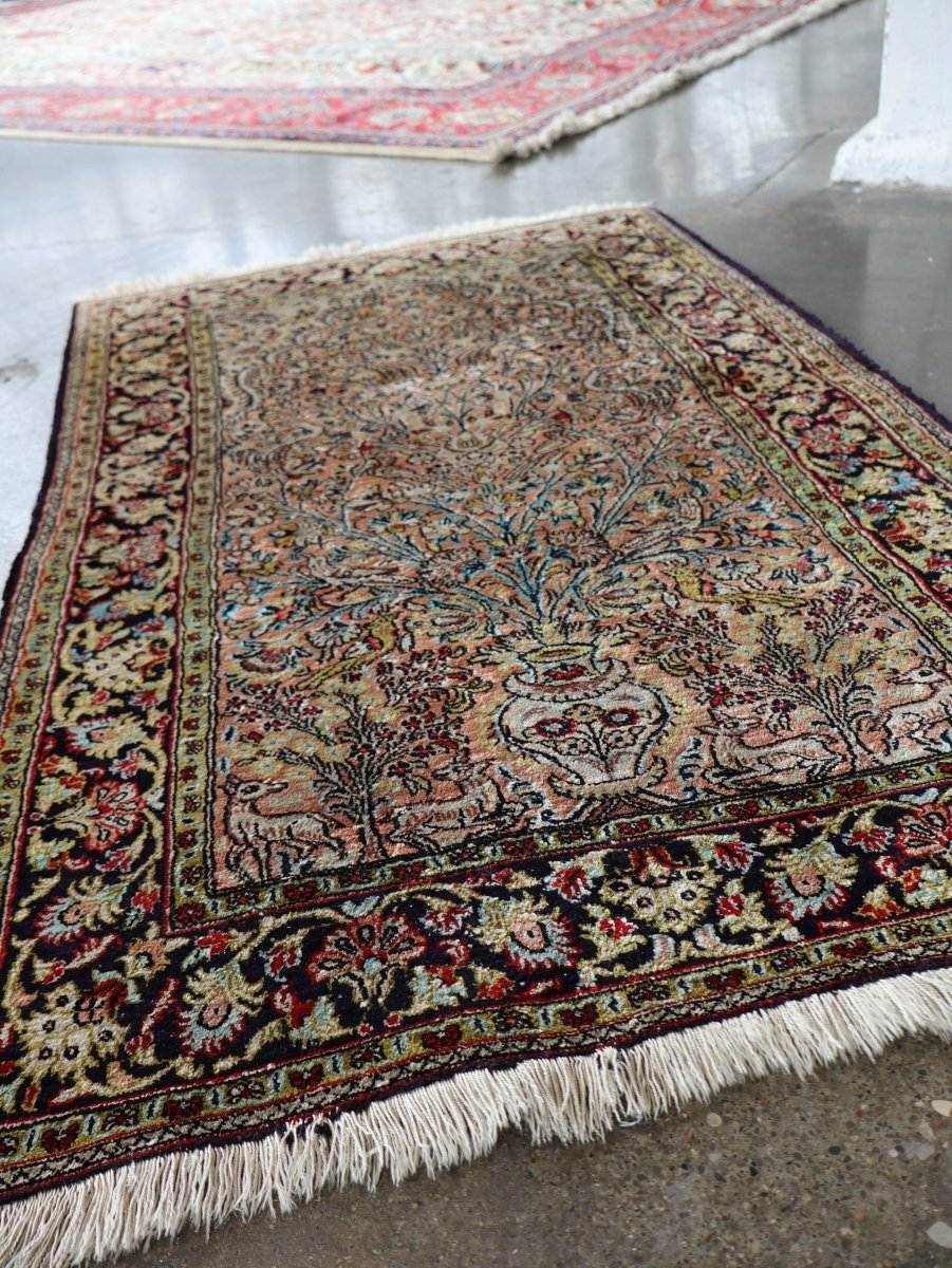 Reserviert - Persischer Qum Teppich aus reiner Seide | 80 x 130 cm