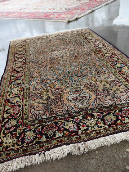 Reserviert - Persischer Qum Teppich aus reiner Seide | 80 x 130 cm