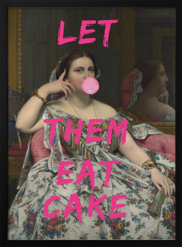Wandbild Let Them Eat Cake, Bubble Gum Vintage Porträt