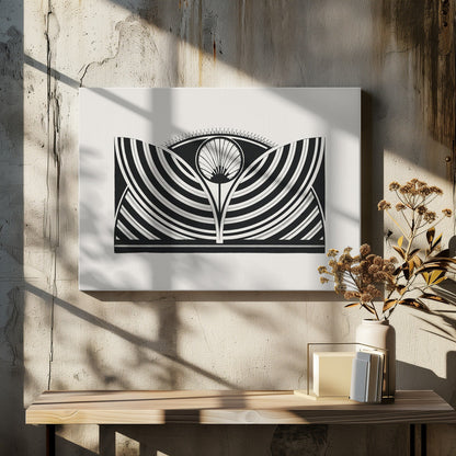 Wandkunst: Stilisiertes Blumenmuster