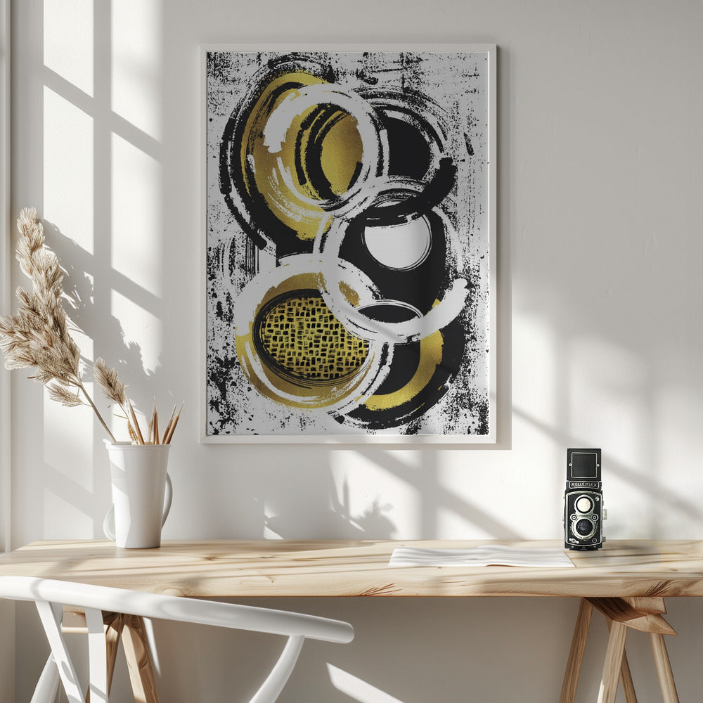 Wandbild Abstraktes Gemälde Nr. 2 | Gold