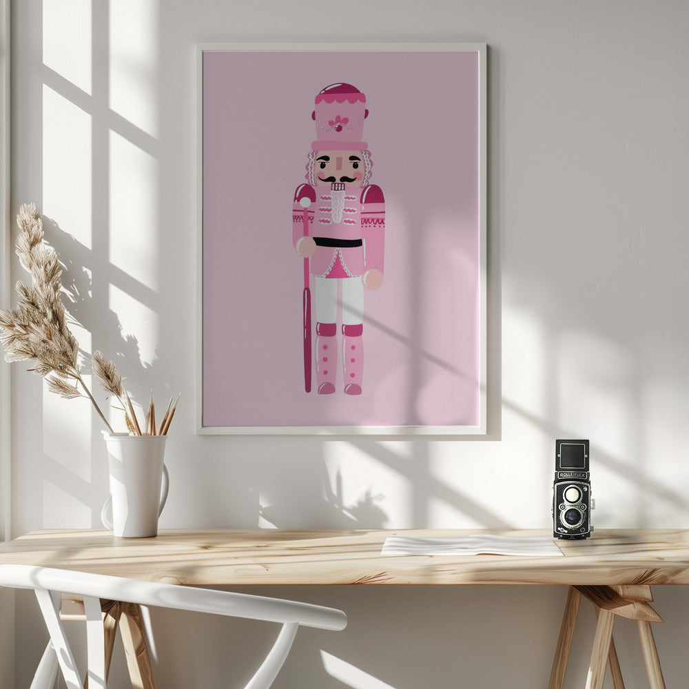Wandbild Rosa Nussknacker Leinwanddruck