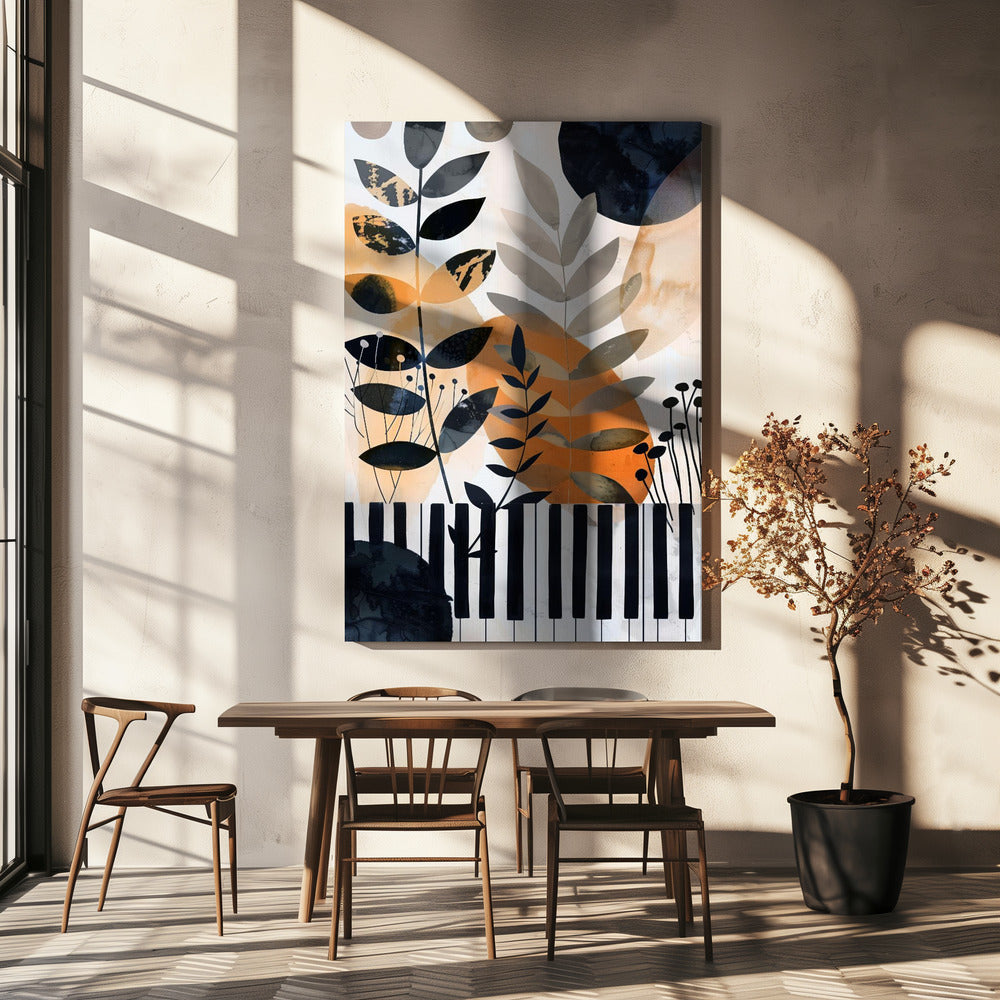 Leinwandbild Wandkunst Musik Klavier 1
