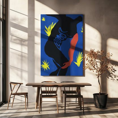 Wall art Cut out paper sport figurine