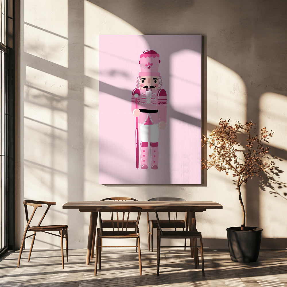 Wandbild Rosa Nussknacker Leinwanddruck