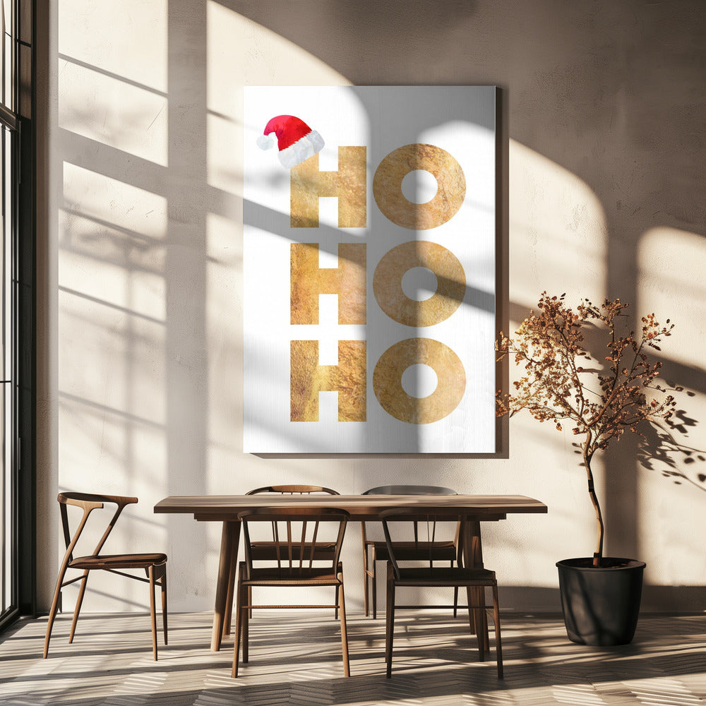Wandbild Hohoho Typografie Leinwandbild