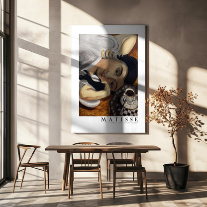 Wall art Lorette Con Una Tazza Di Caffe 1916 Boarder