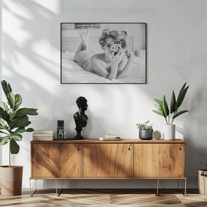 Wandbild: Ein Küken, ein Klick und eine Locke