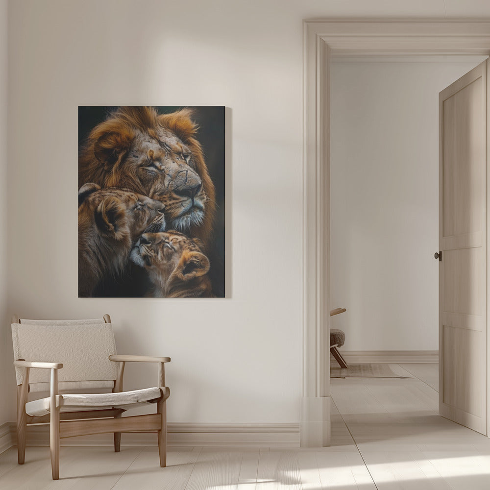 Wandbild Poster Löwenfamilie 2
