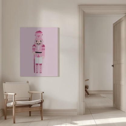 Wandbild Rosa Nussknacker Leinwanddruck