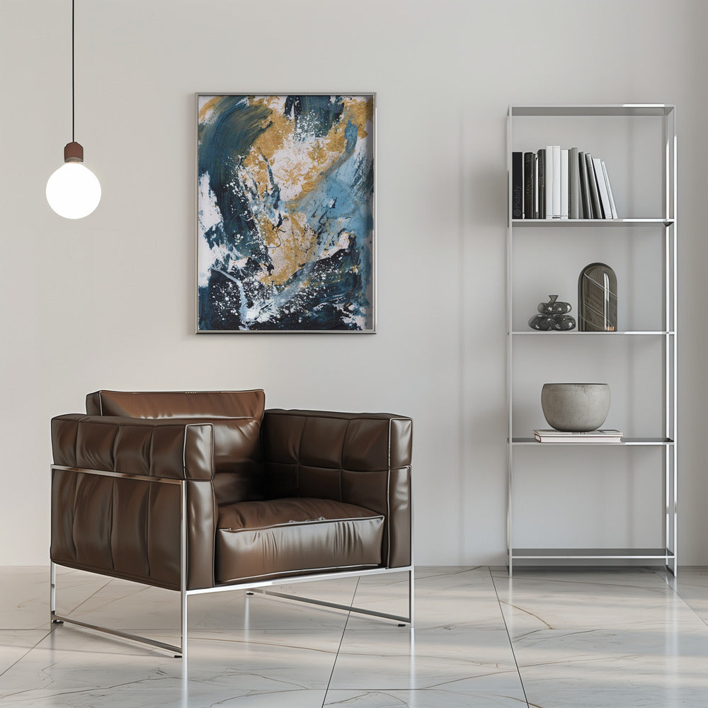 Wandkunst Goldenes Meer