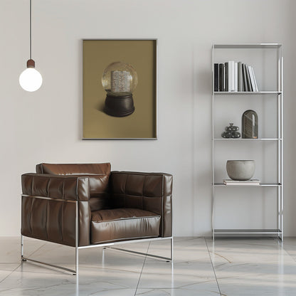 Wandbild Urbaner Schneekugel