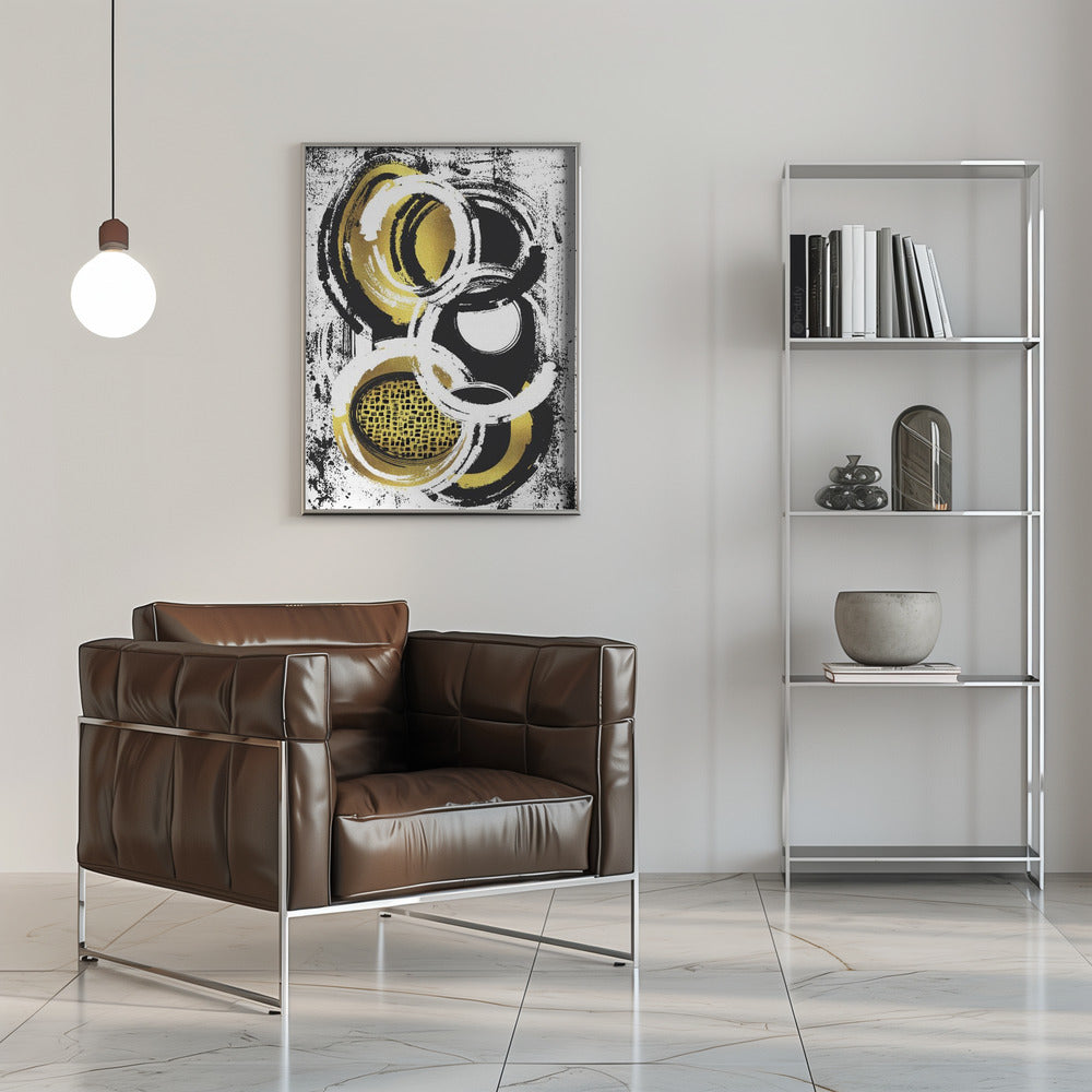 Wandbild Abstraktes Gemälde Nr. 2 | Gold