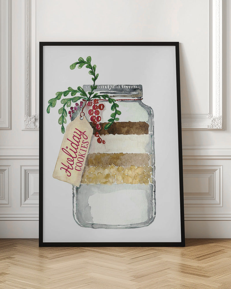 Wandbild Weihnachtsplätzchen im Glas