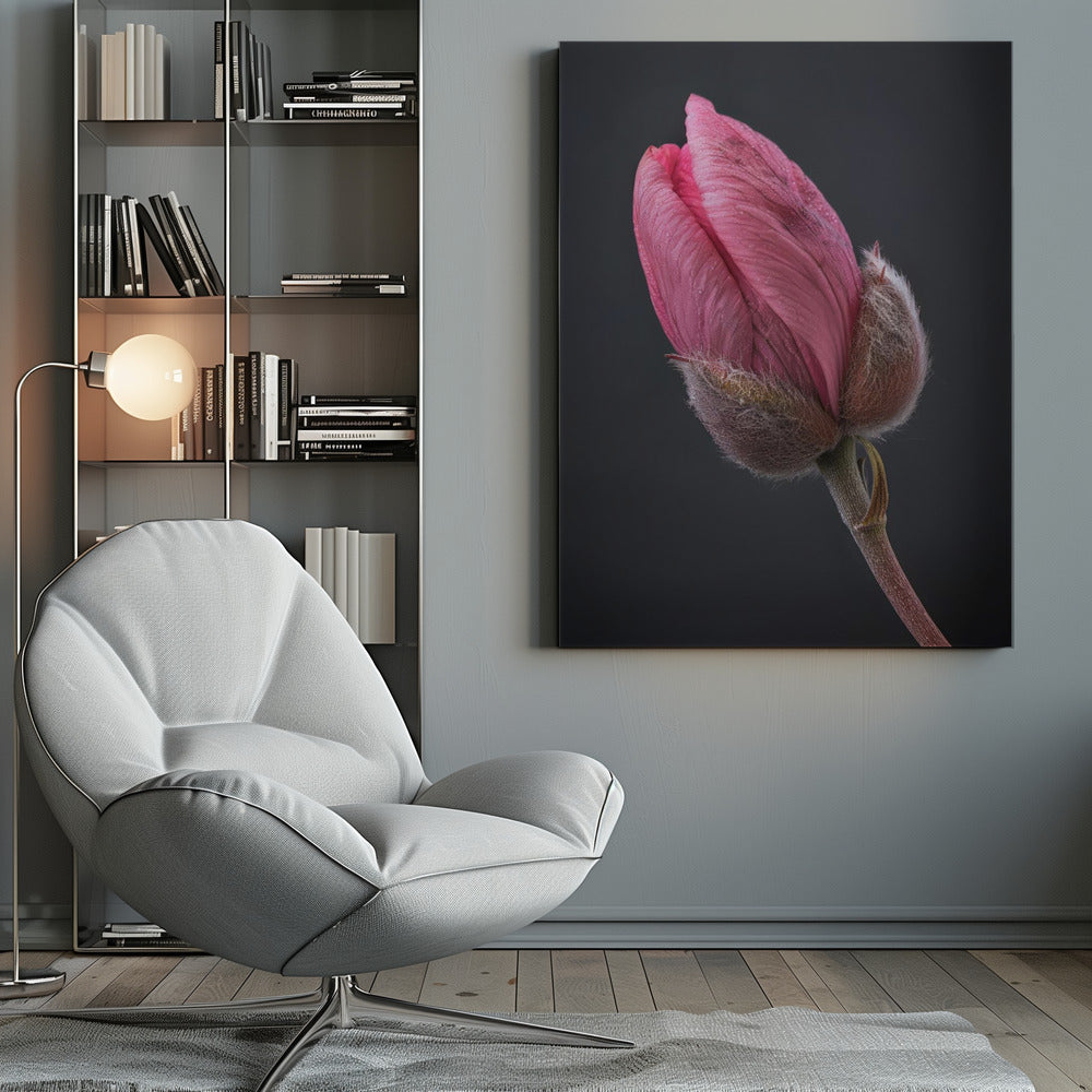 Wandbild Rosa Tulpe 1