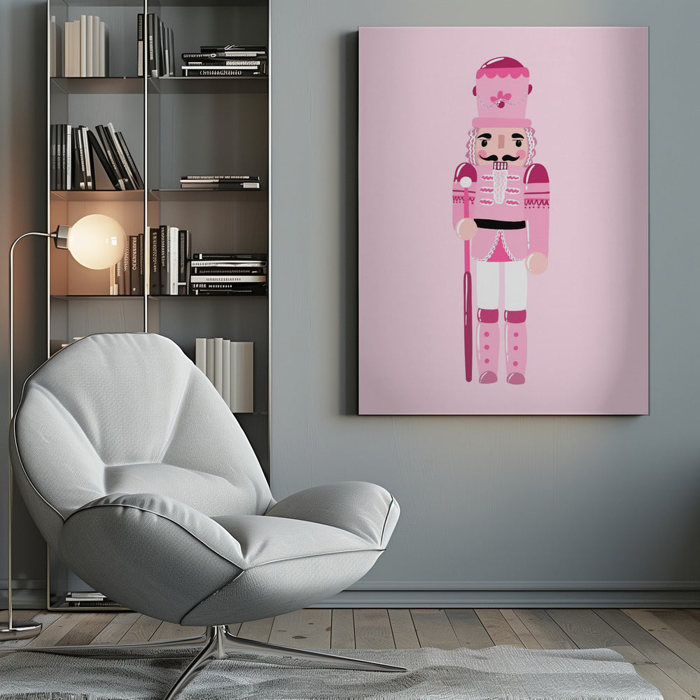 Wandbild Rosa Nussknacker Leinwanddruck