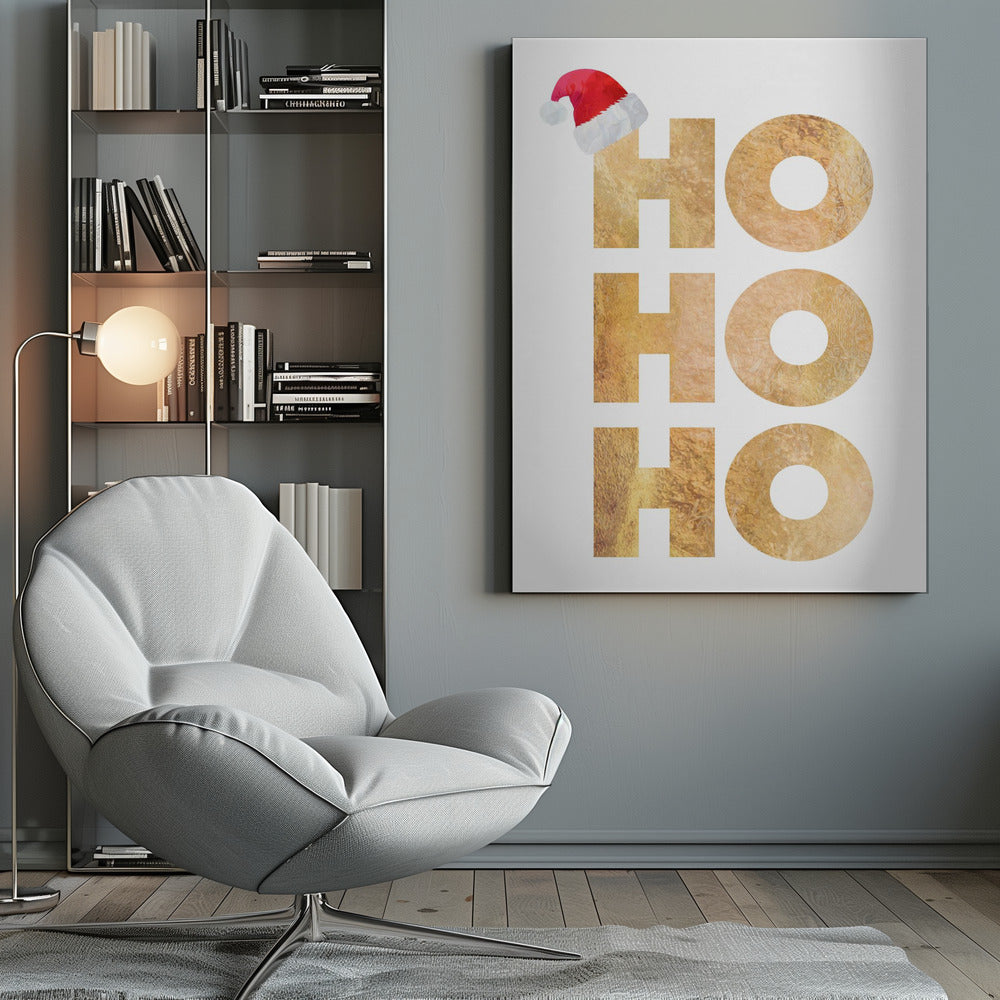 Wandbild Hohoho Typografie Leinwandbild