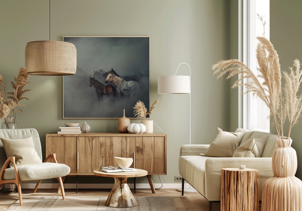 Wandbild Die verlorenen Pferde