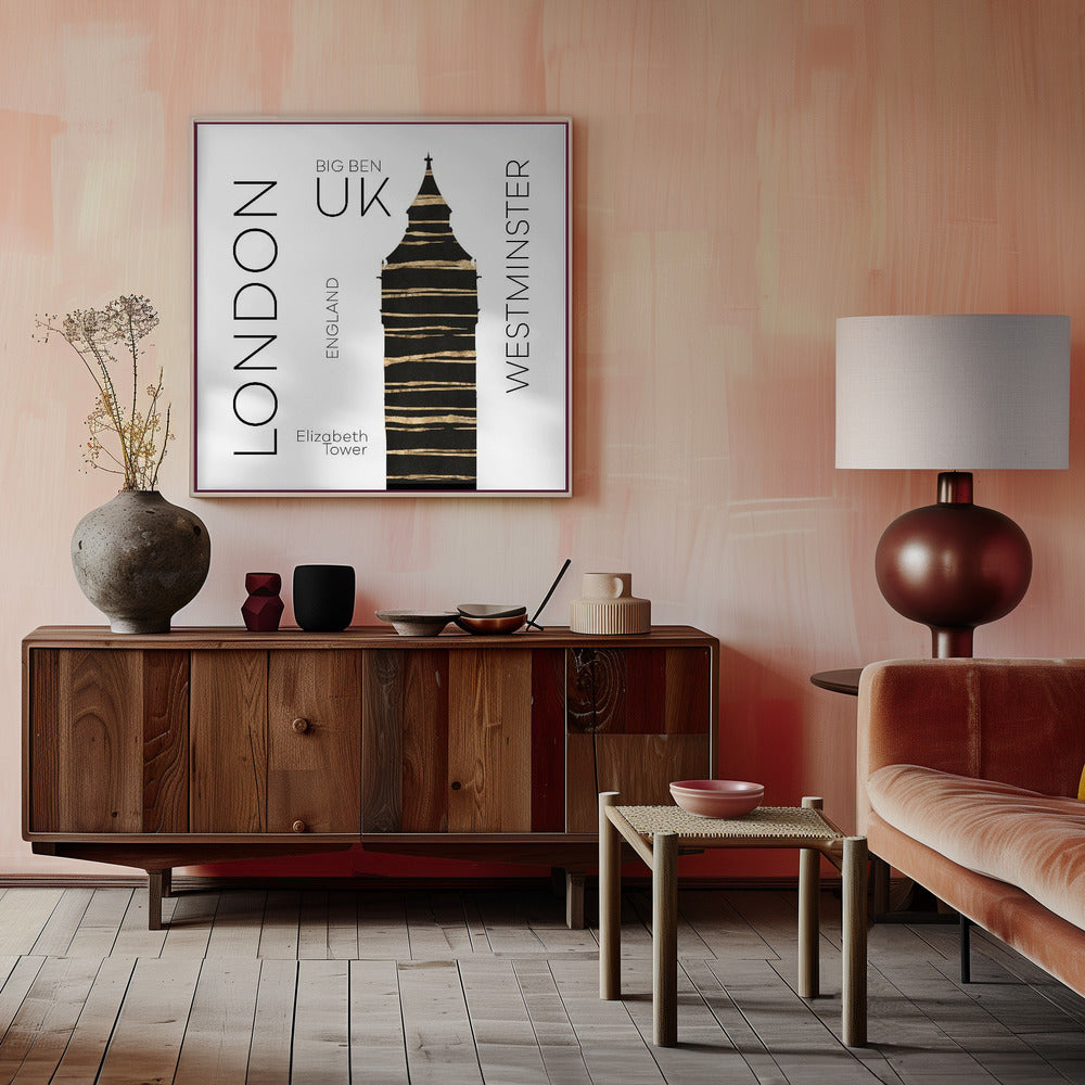 Wandbild Urban Art LONDON Big Ben