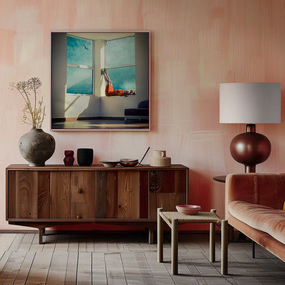 Wall art room with a view