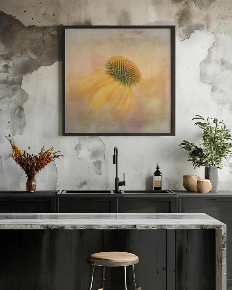Wandbild Sonnenhut in Gelb