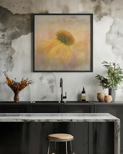 Wandbild Sonnenhut in Gelb