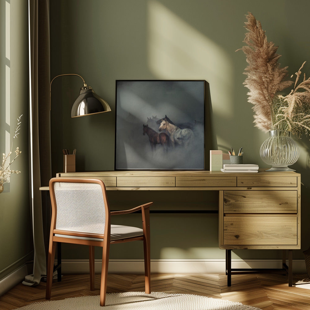 Wandbild Die verlorenen Pferde