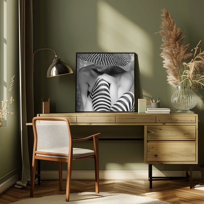 Wandkunst, die im Zickzack verläuft