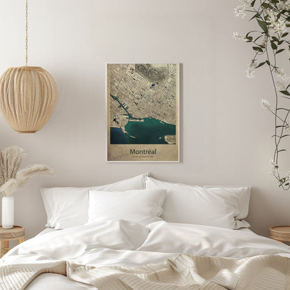 Wall art Montreal map