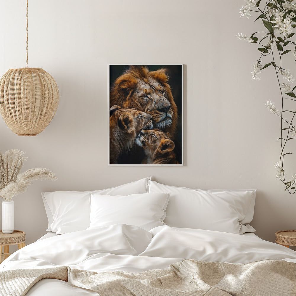 Wandbild Poster Löwenfamilie 2