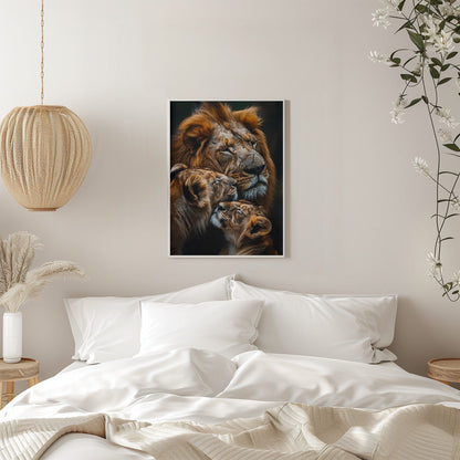 Wandbild Poster Löwenfamilie 2