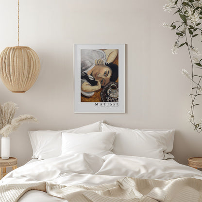 Wall art Lorette Con Una Tazza Di Caffe 1916 Boarder