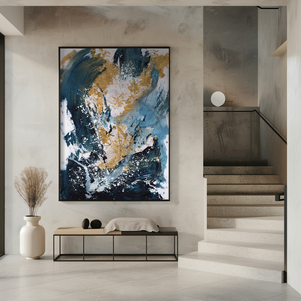 Wandkunst Goldenes Meer