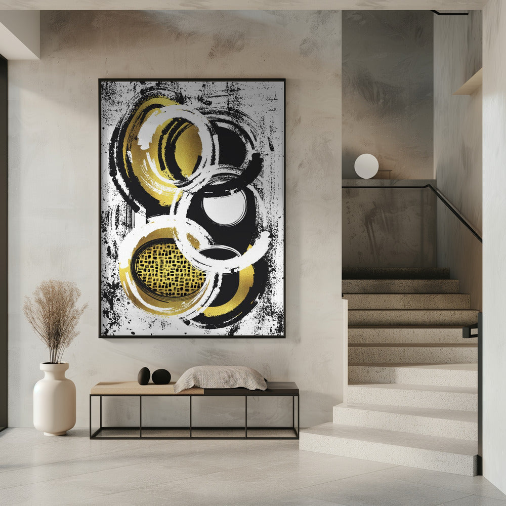 Wandbild Abstraktes Gemälde Nr. 2 | Gold