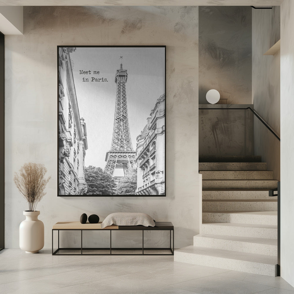 Wandbild Meet me in Paris