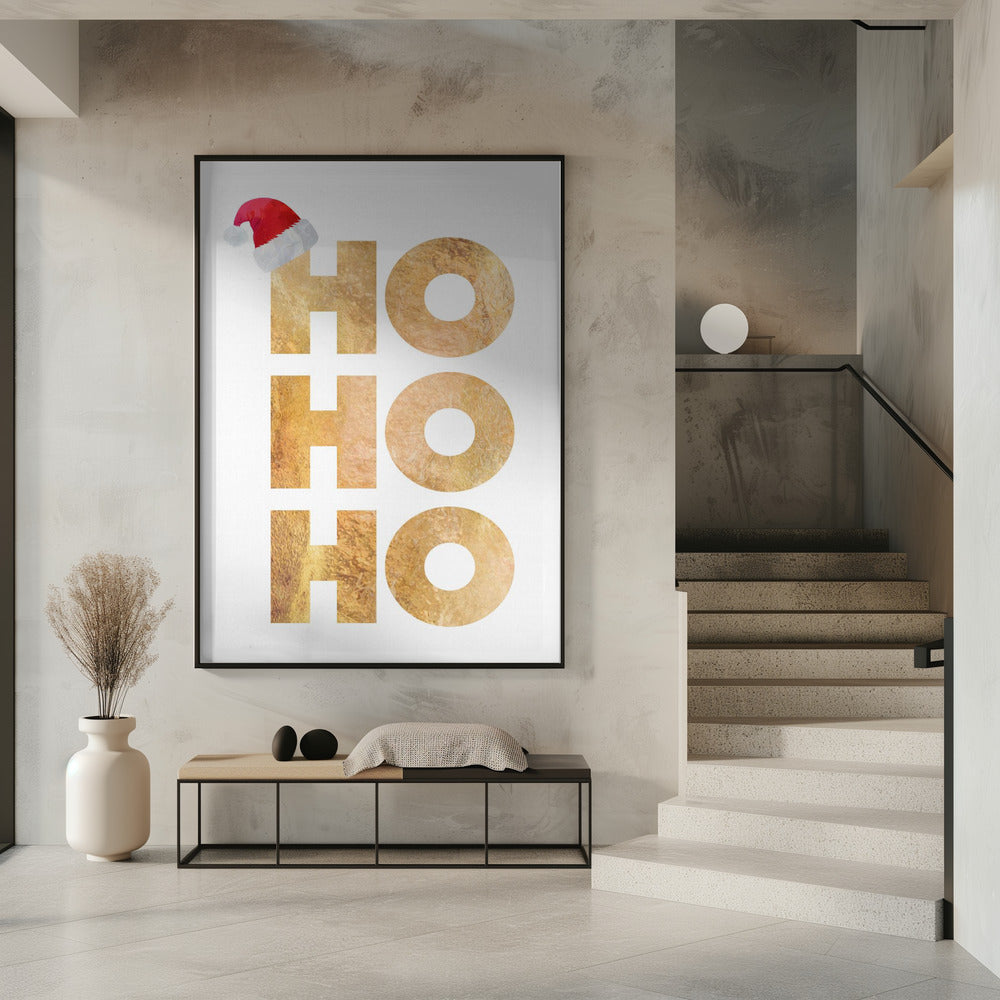 Wandbild Hohoho Typografie Leinwandbild