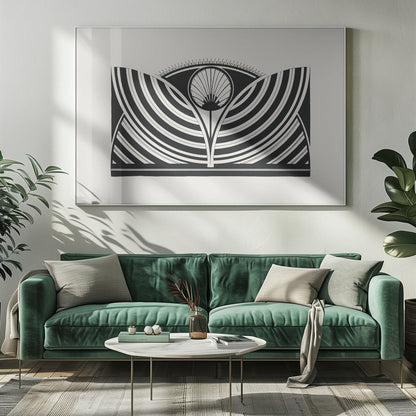 Wandkunst: Stilisiertes Blumenmuster